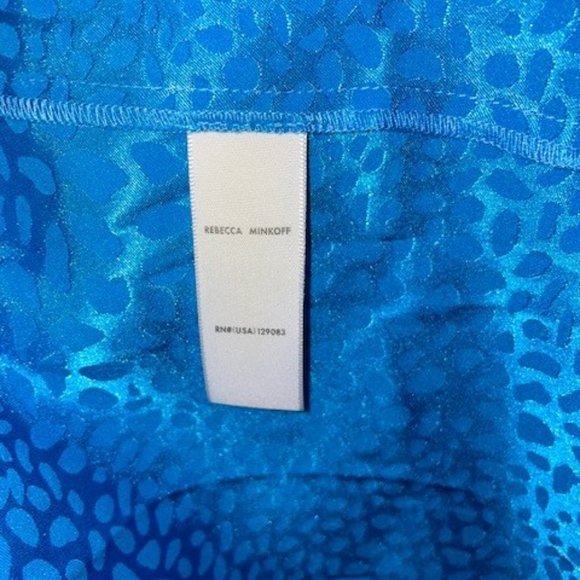 NWT Rebecca Minkoff Assymetrical Blue Leopard Pattern Skirt (XS) - Picture 3 of 3